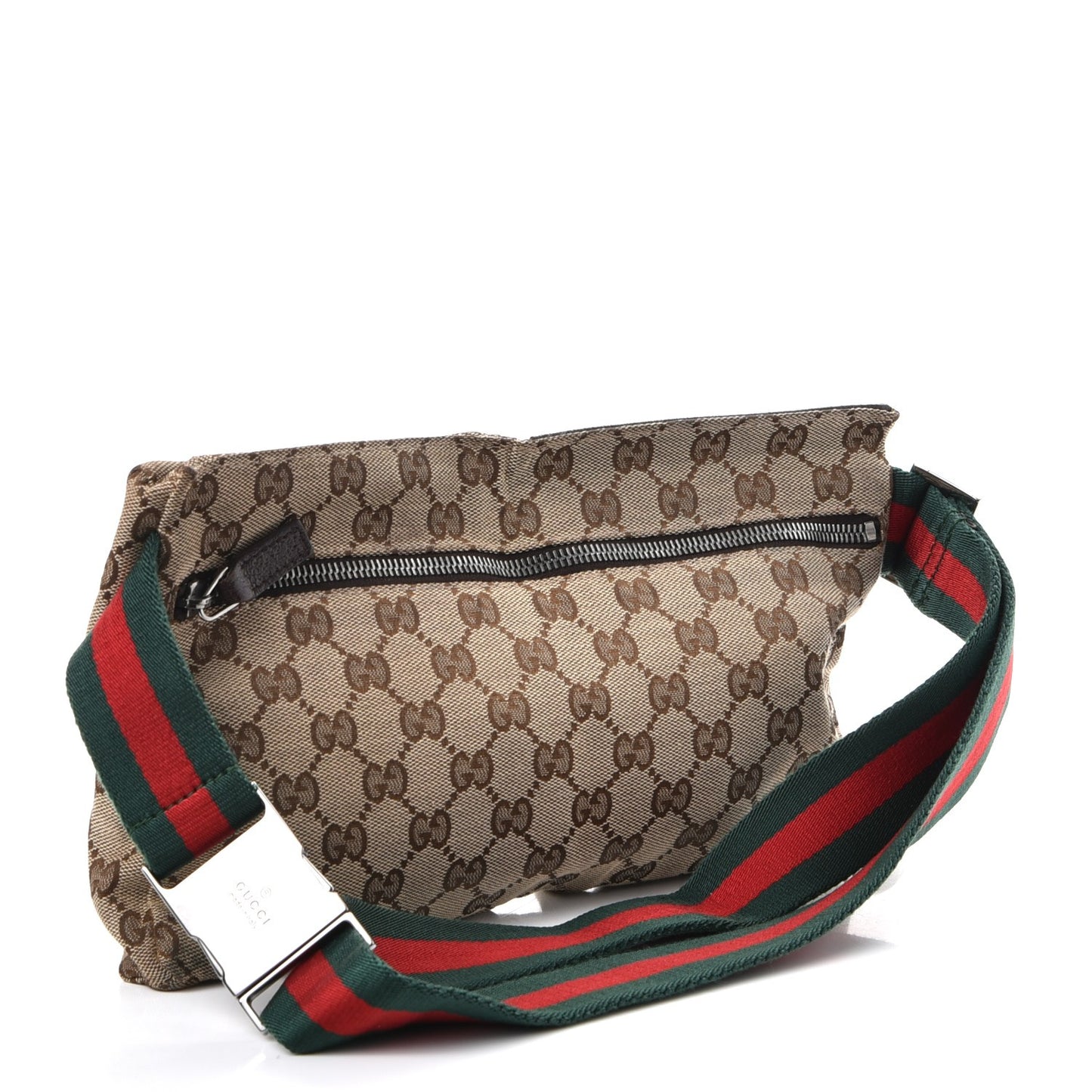 Monogram Web Belt Bag Dark Brown