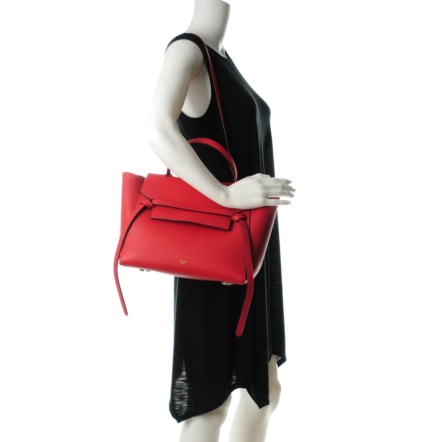 Grained Calfskin Mini Belt Bag Coquelicot