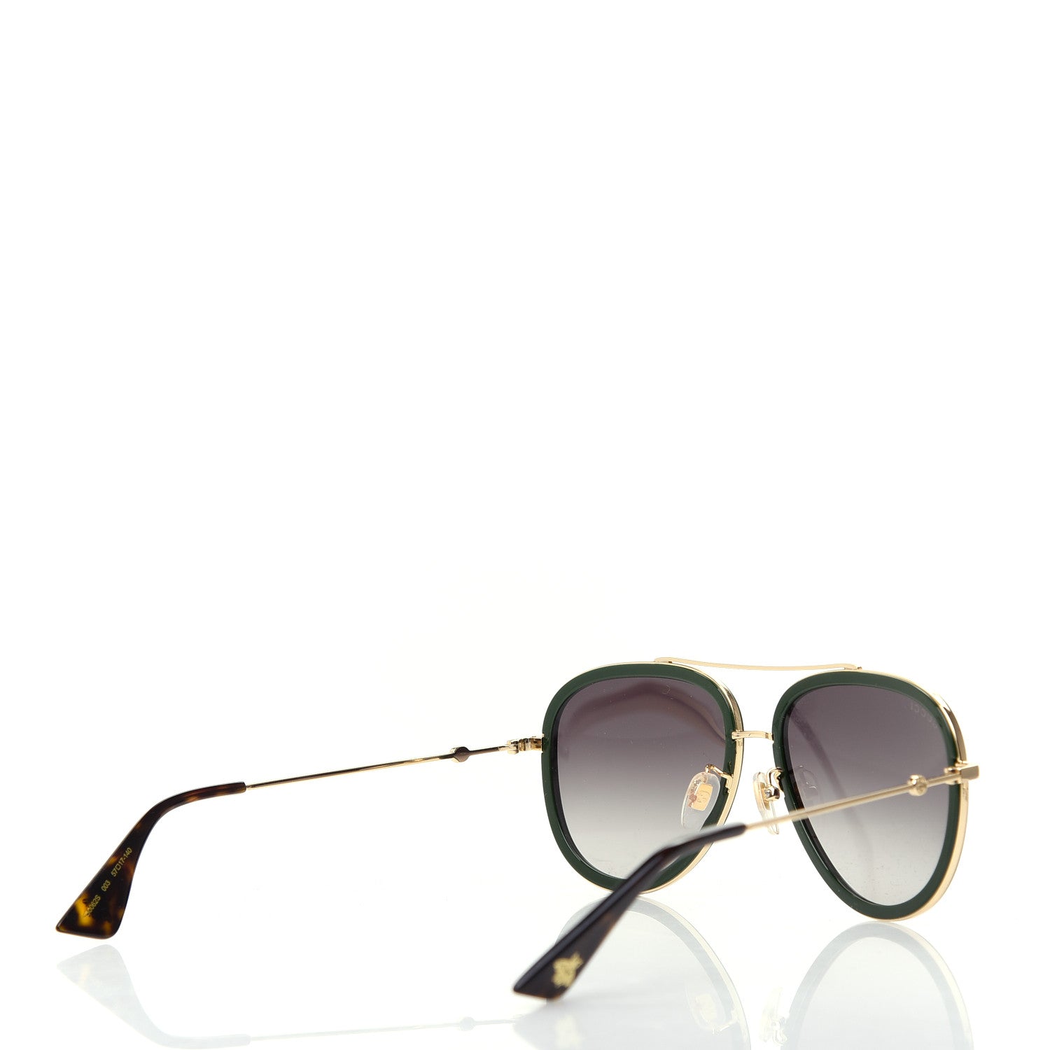 Gucci Web Aviator Sunglasses GG0062S Green Red 4 of 8