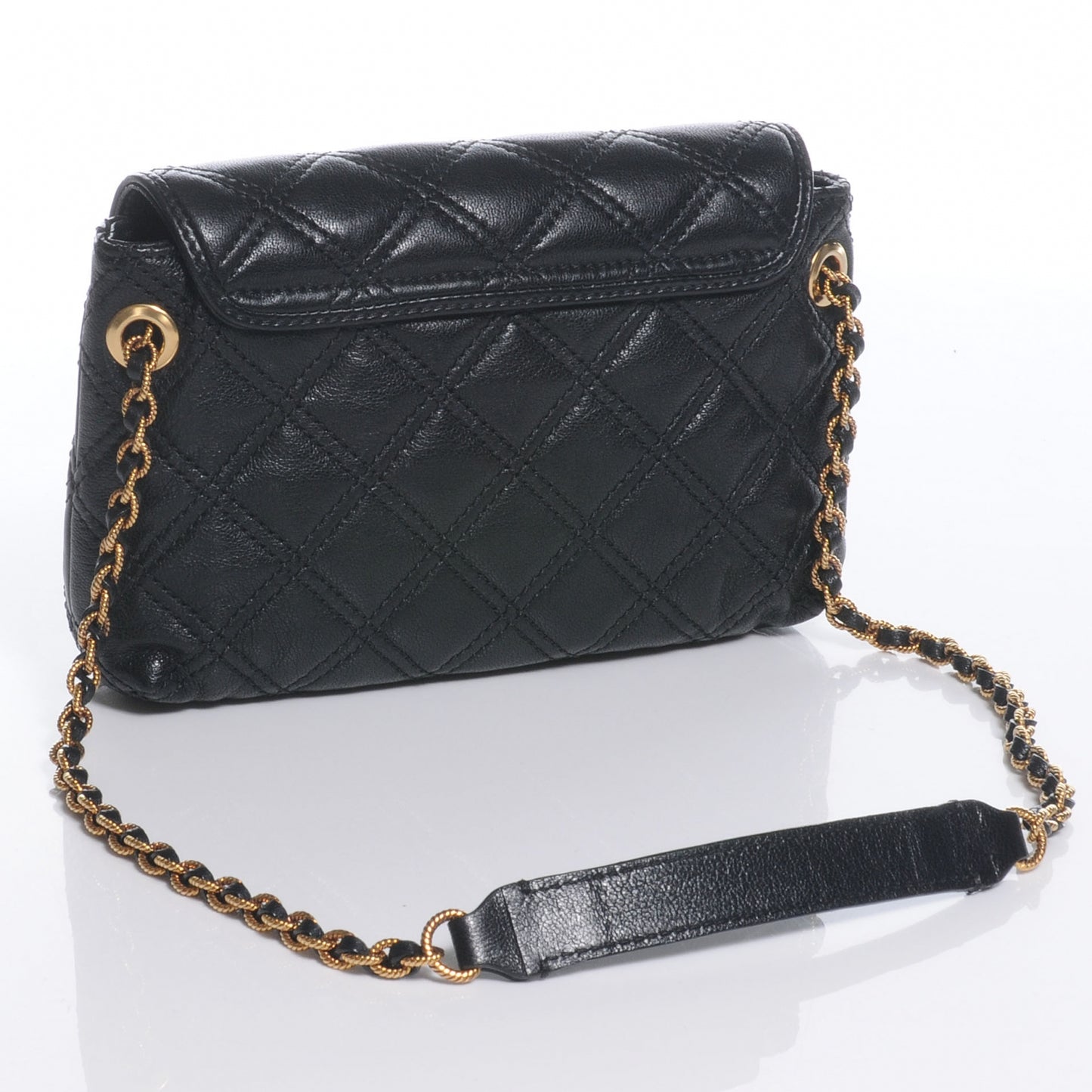 Leather Baroque Single Flap Black