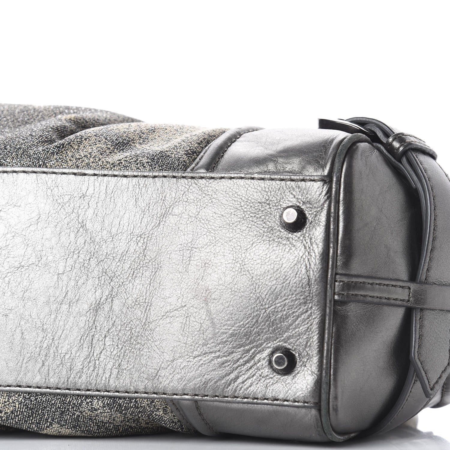 Burberry Shimmer Check Degrade Pilgrim Satchel Pewter 7 of 10