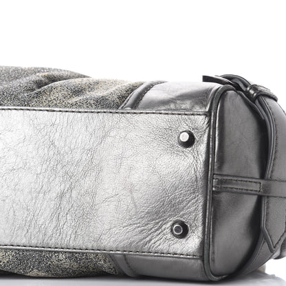 Burberry Shimmer Check Degrade Pilgrim Satchel Pewter 7 of 10
