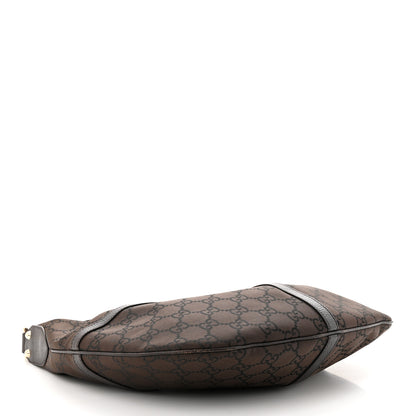 Gucci Canvas GG Reins Hobo Brown Black 4 of 12