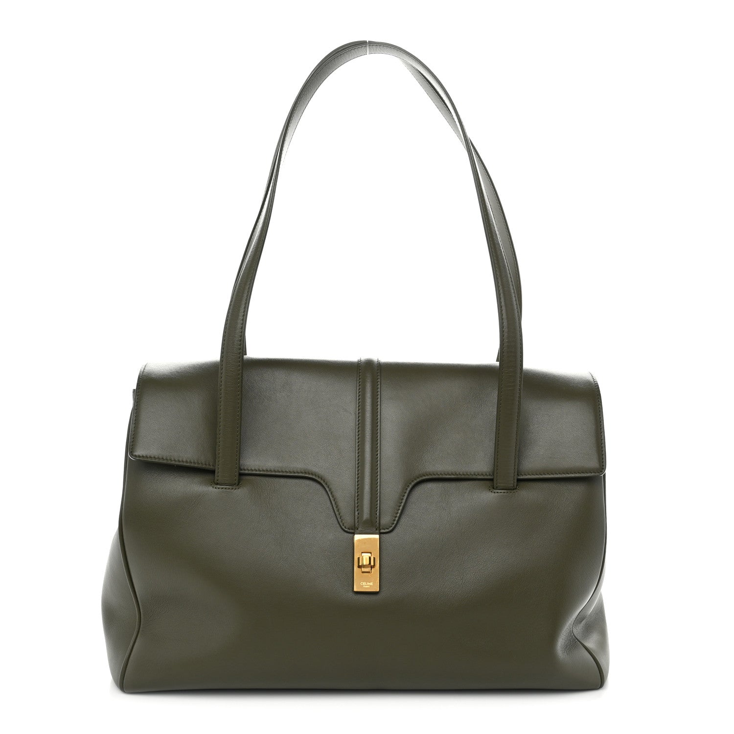 Celine Calfskin Large Soft 16 Bag Dark Olive 1 of 11