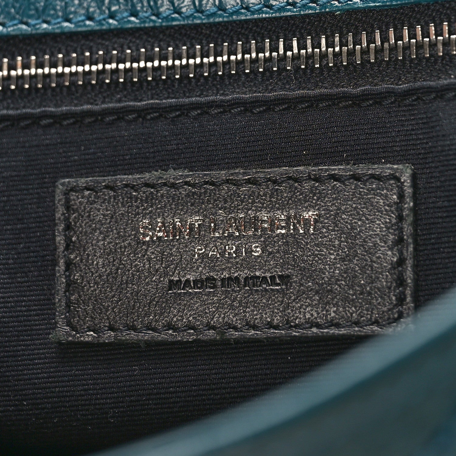 Saint Laurent Crinkled Calfskin Matelasse Monogram Medium Niki Chain Satchel Peacock Green 6 of 10