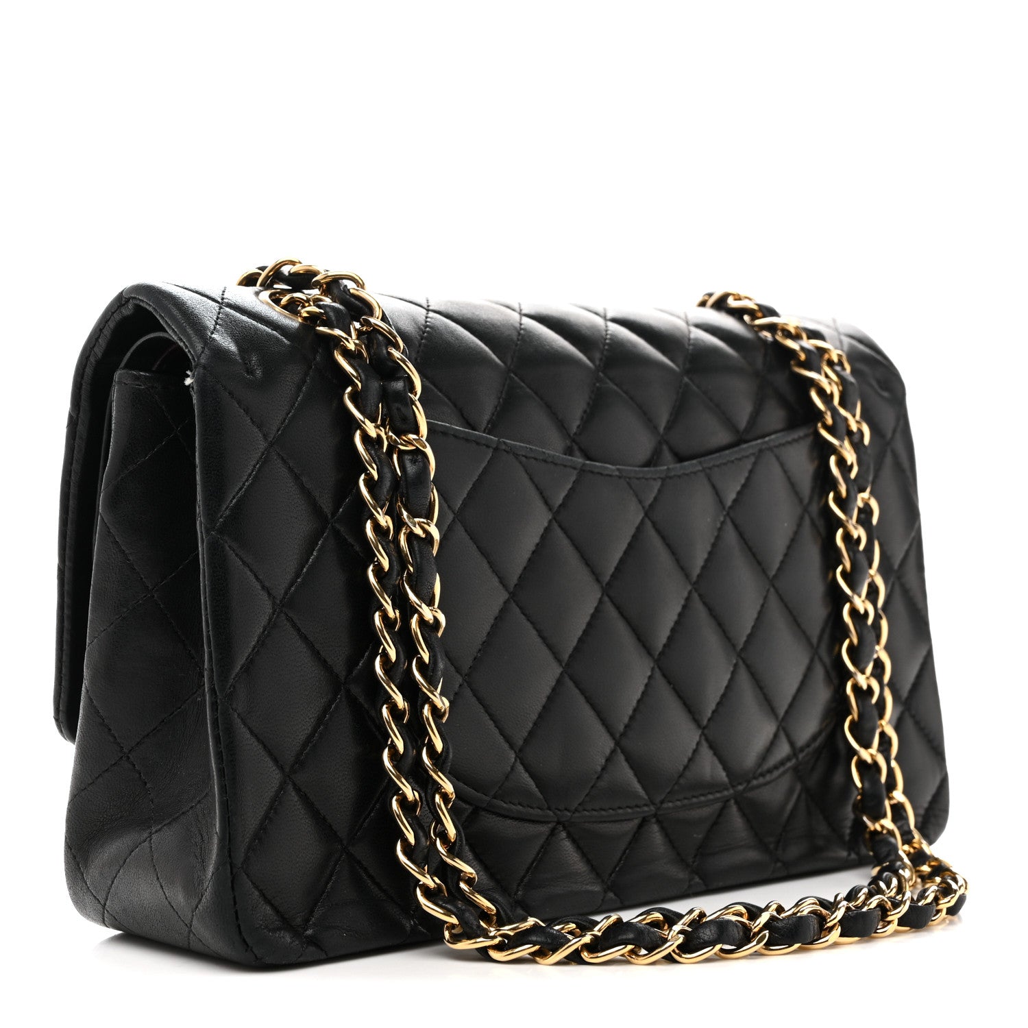 Chanel Lambskin Quilted Medium Double Flap Black 3 of 14