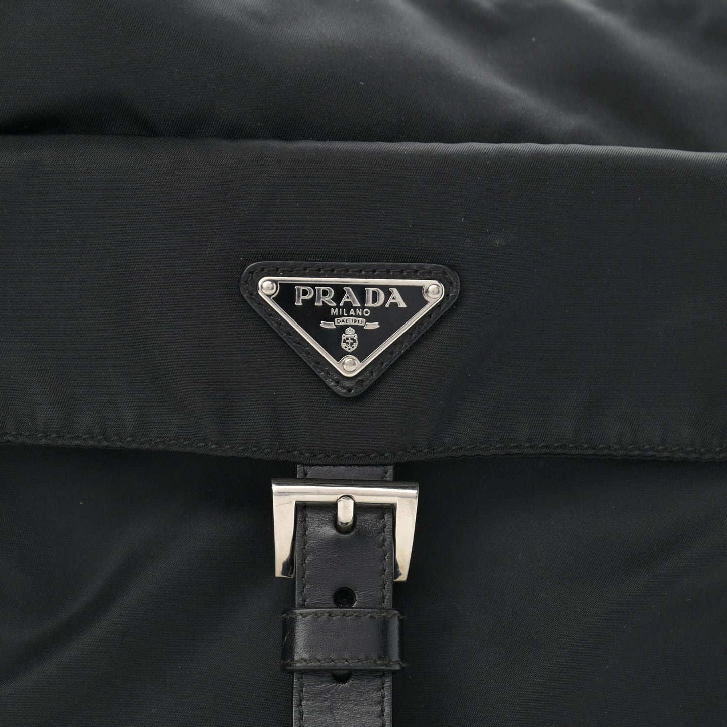 Nylon Tessuto Vela Messenger Bag Black