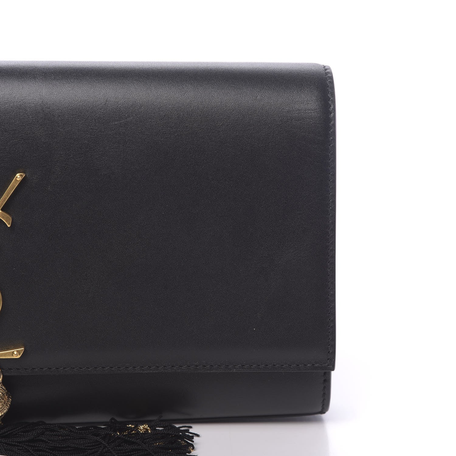 Saint Laurent Calfskin Monogram Kate Tassel Clutch Black 11 of 12