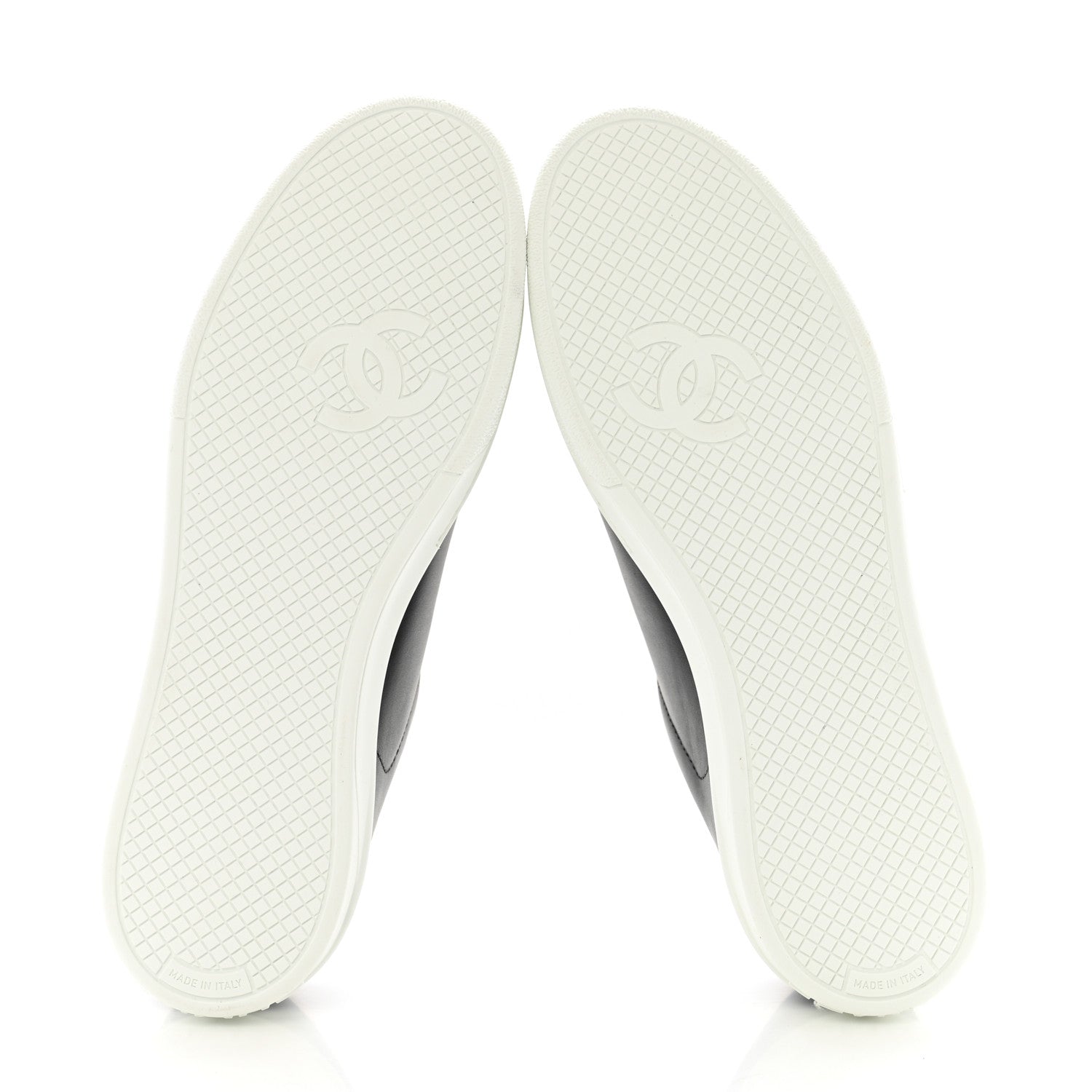 Chanel Calfskin CC Womens Sneakers 40 Black 7 of 10