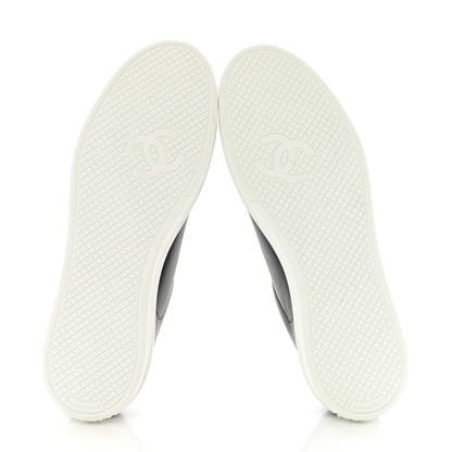 Chanel Calfskin CC Womens Sneakers 40 Black 7 of 10