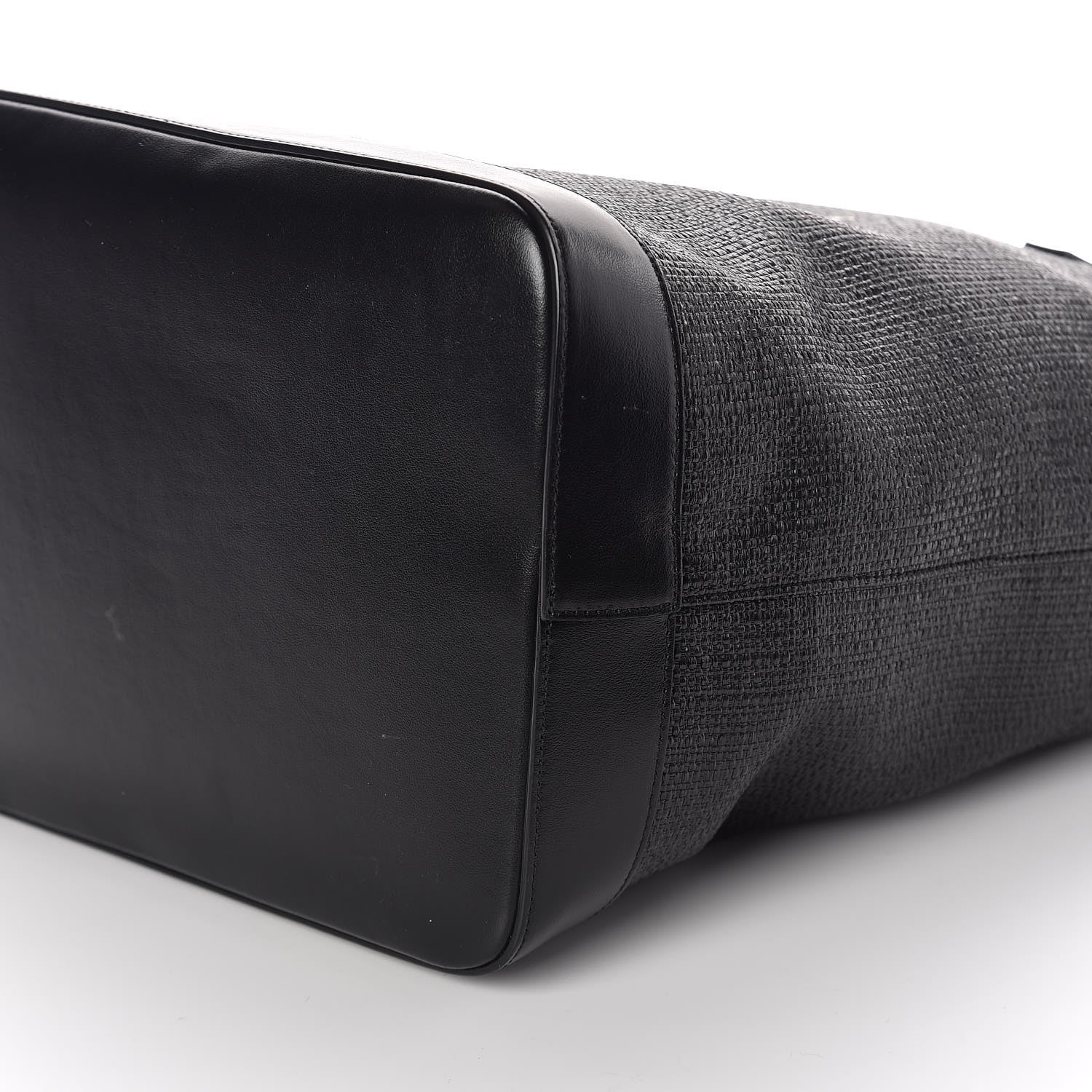 Saint Laurent Linen Canvas Teddy Shopping Bag Black 8 of 10