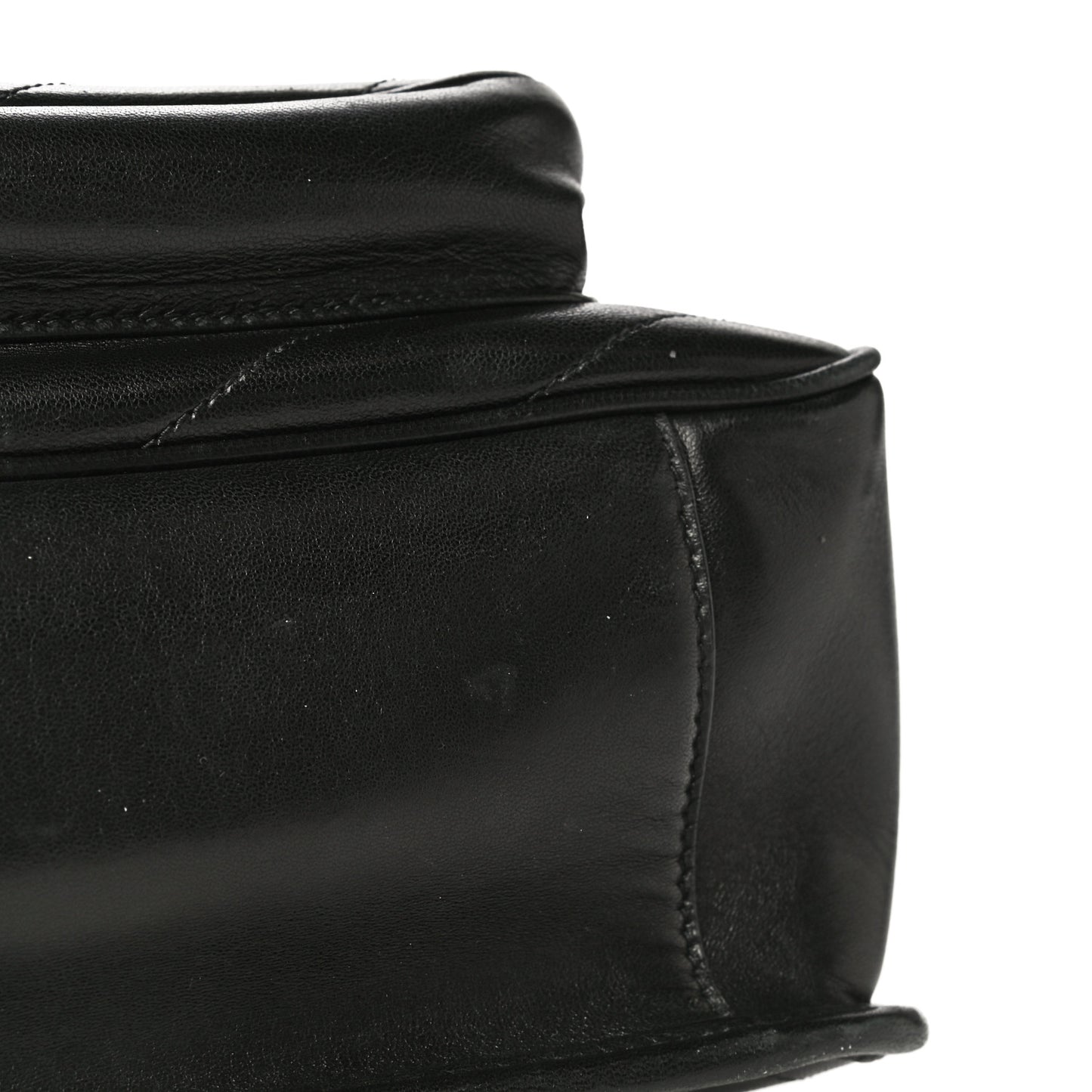 Lambskin Matelasse Monogram Medium Niki Chain Satchel Black