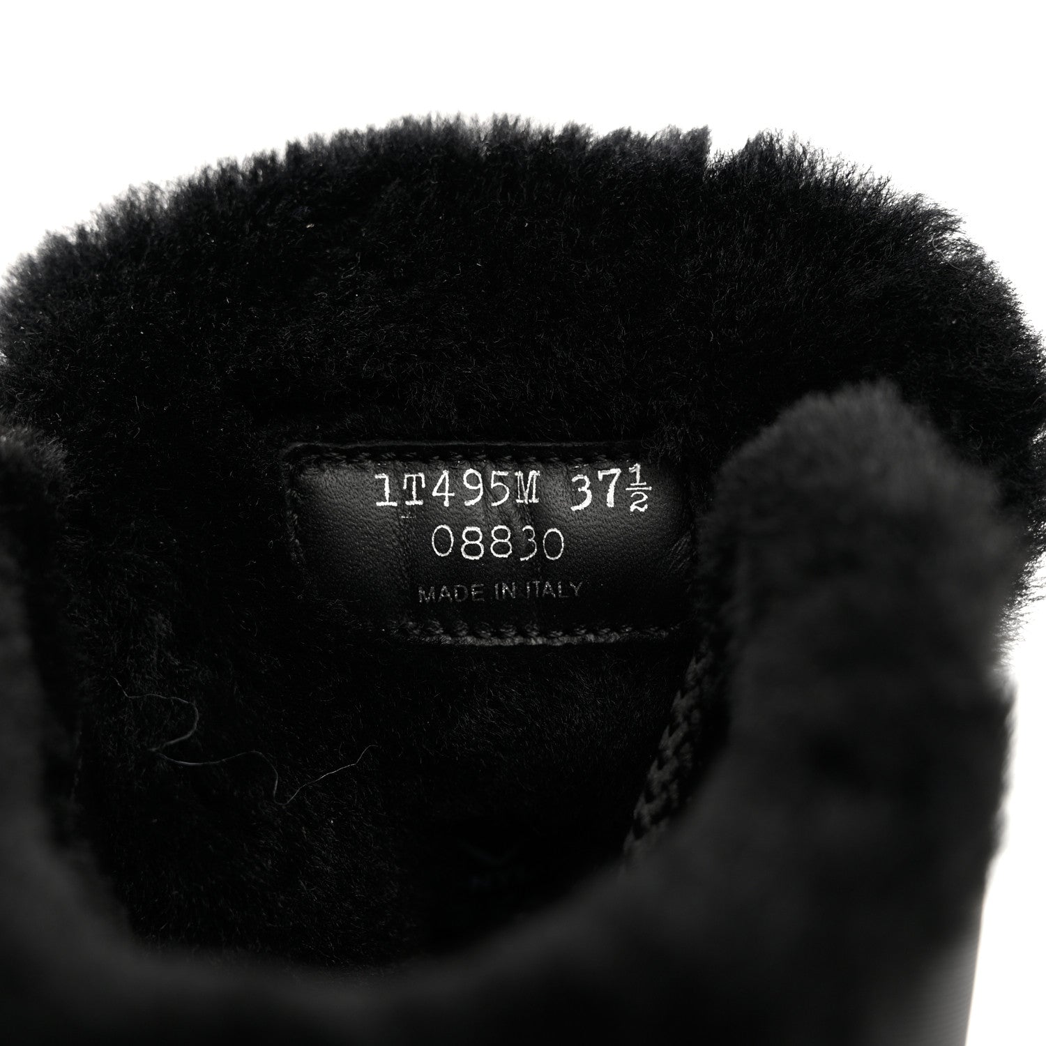 Prada Calfskin Nylon Shearling Metal Triangle Logo Brixxen Boots 37.5 Black 5 of 9