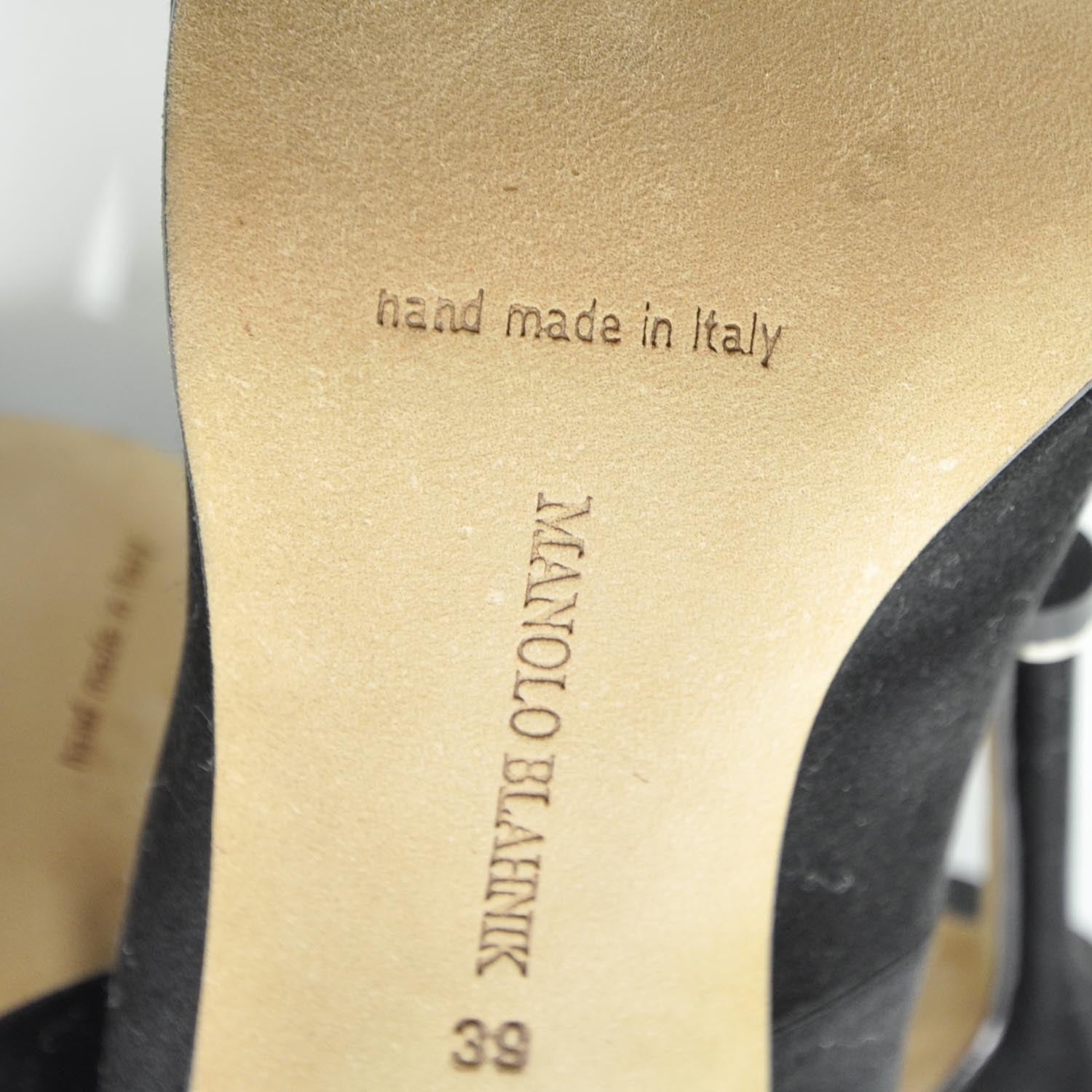 FASHIONPHILE MANOLOBLAHNIKSatinHangisiPumps39Black 6 of 8