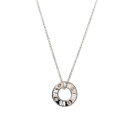 Tiffany 18K Yellow Gold Diamond Atlas Pierced Pendant Necklace 4 of 6
