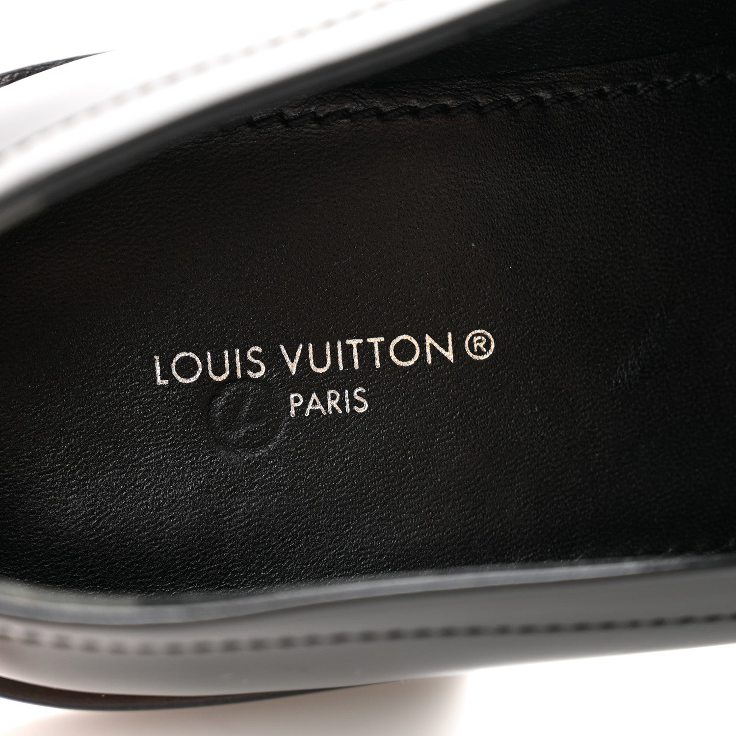Louis Vuitton Glazed Calfskin Connelly Flat Loafer 37 Black 5 of 11