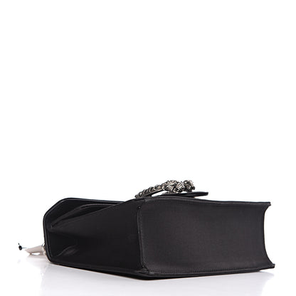 Gucci Satin Silk Crystal Small Dionysus Shoulder Bag Black Black Diamond 4 of 11