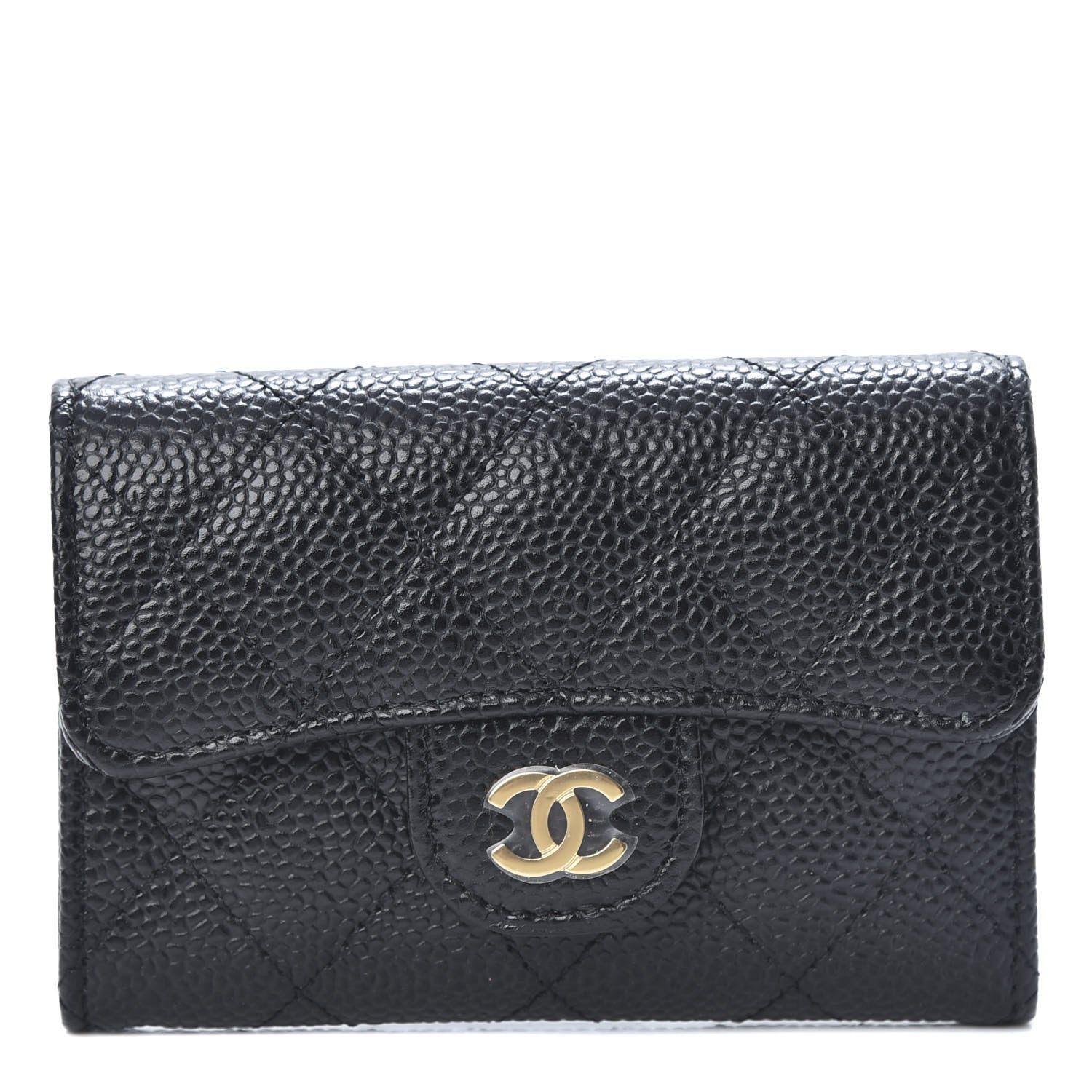 Chanel Caviar Quilted Flap Card Holder Black 1 of 9