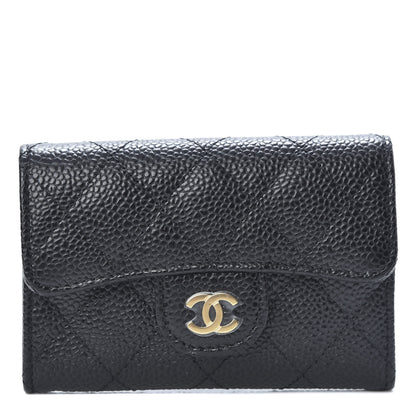 Chanel Caviar Quilted Flap Card Holder Black 1 of 9