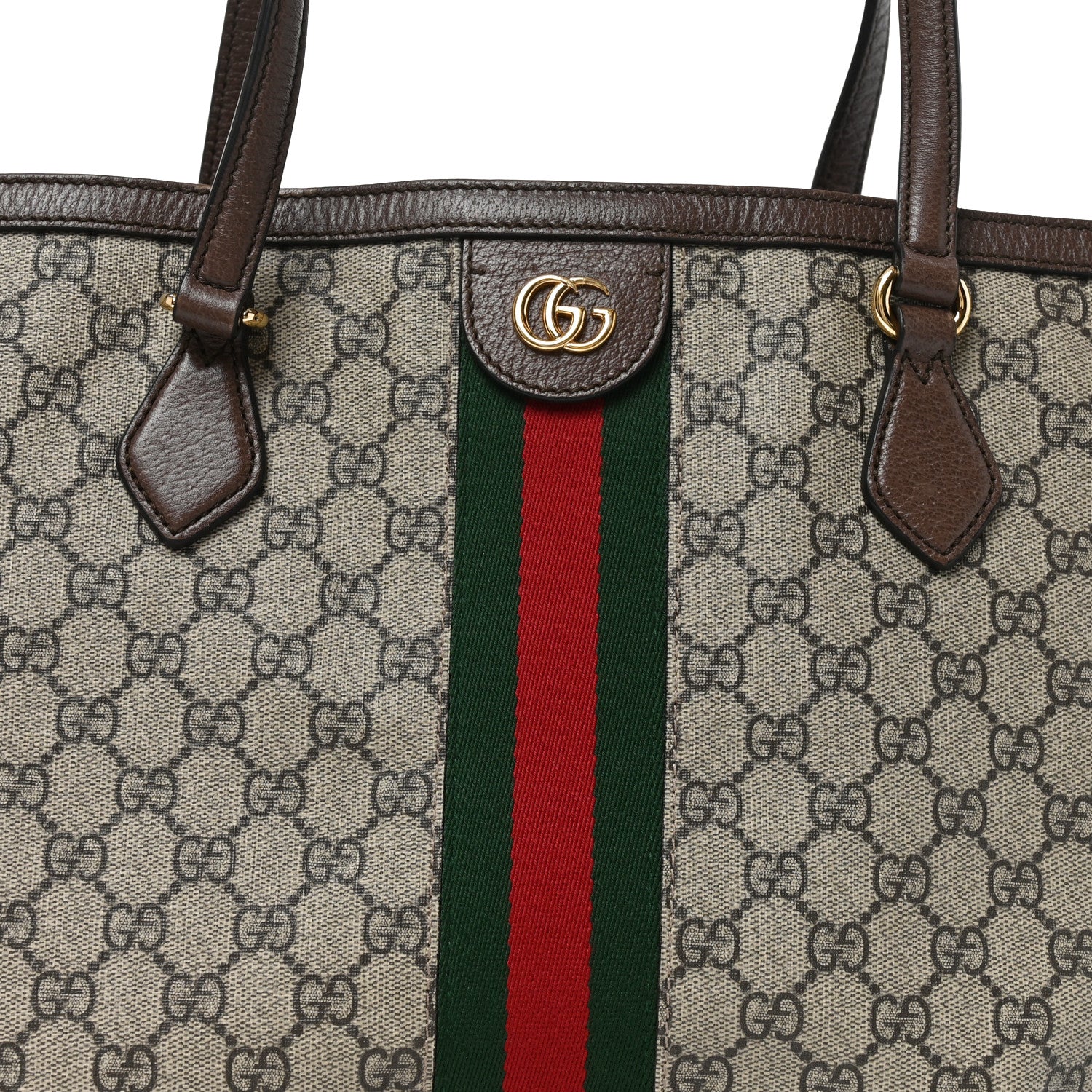 Gucci GG Supreme Monogram Medium Ophidia Shopping Tote Brown 9 of 14