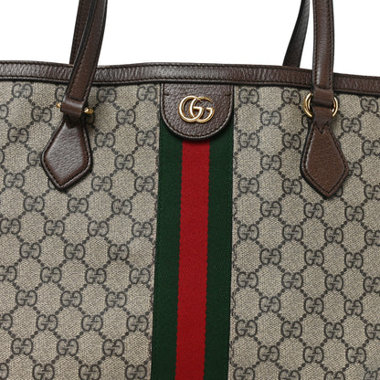 Gucci GG Supreme Monogram Medium Ophidia Shopping Tote Brown 9 of 14