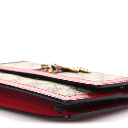Gucci GG Supreme Monogram Web Queen Margaret Chain Wallet Red 9 of 9