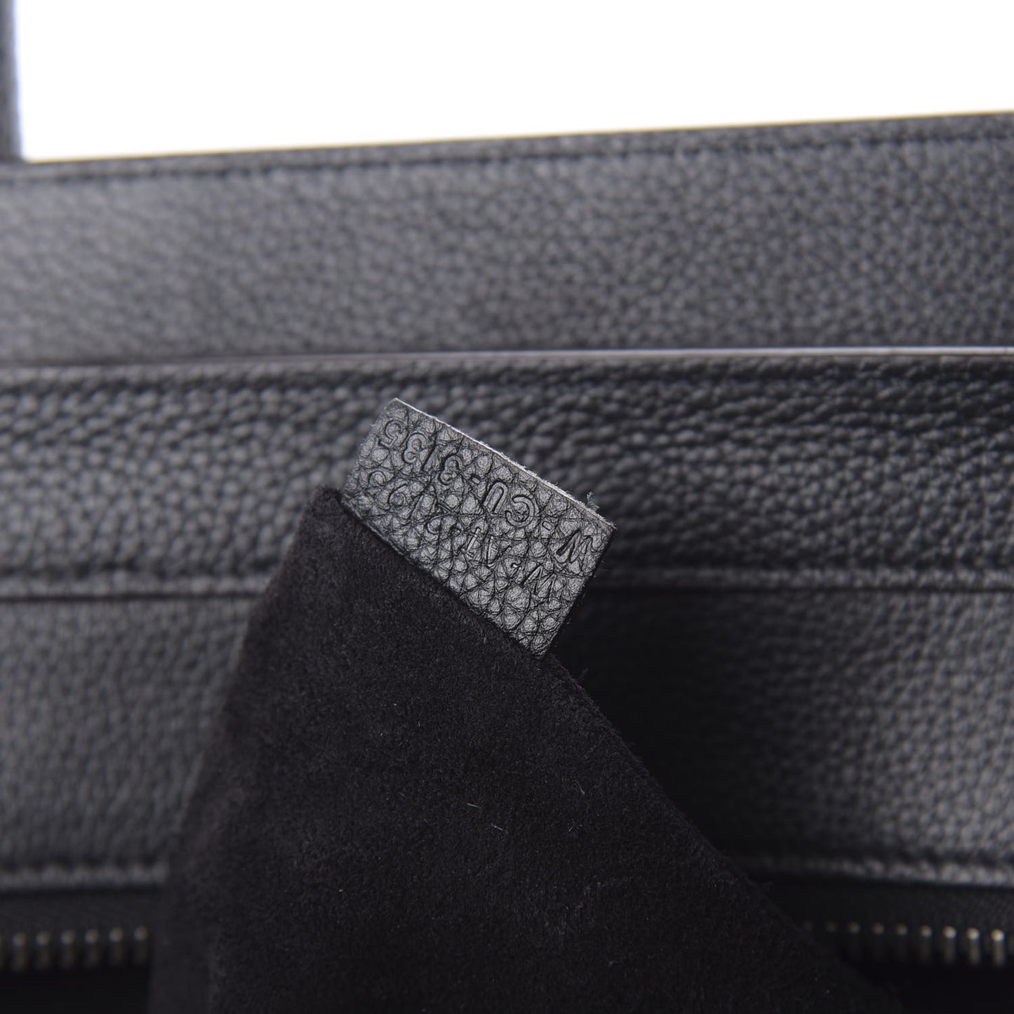 Drummed Calfskin Mini Luggage Black
