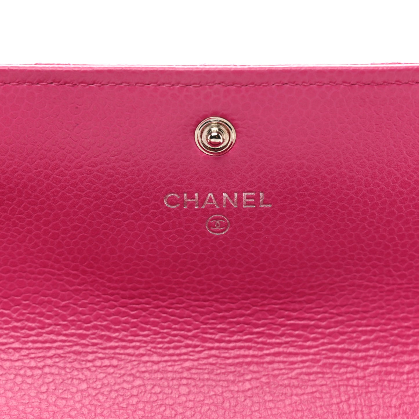 Caviar Quilted Large Gusset Flap Wallet Pink