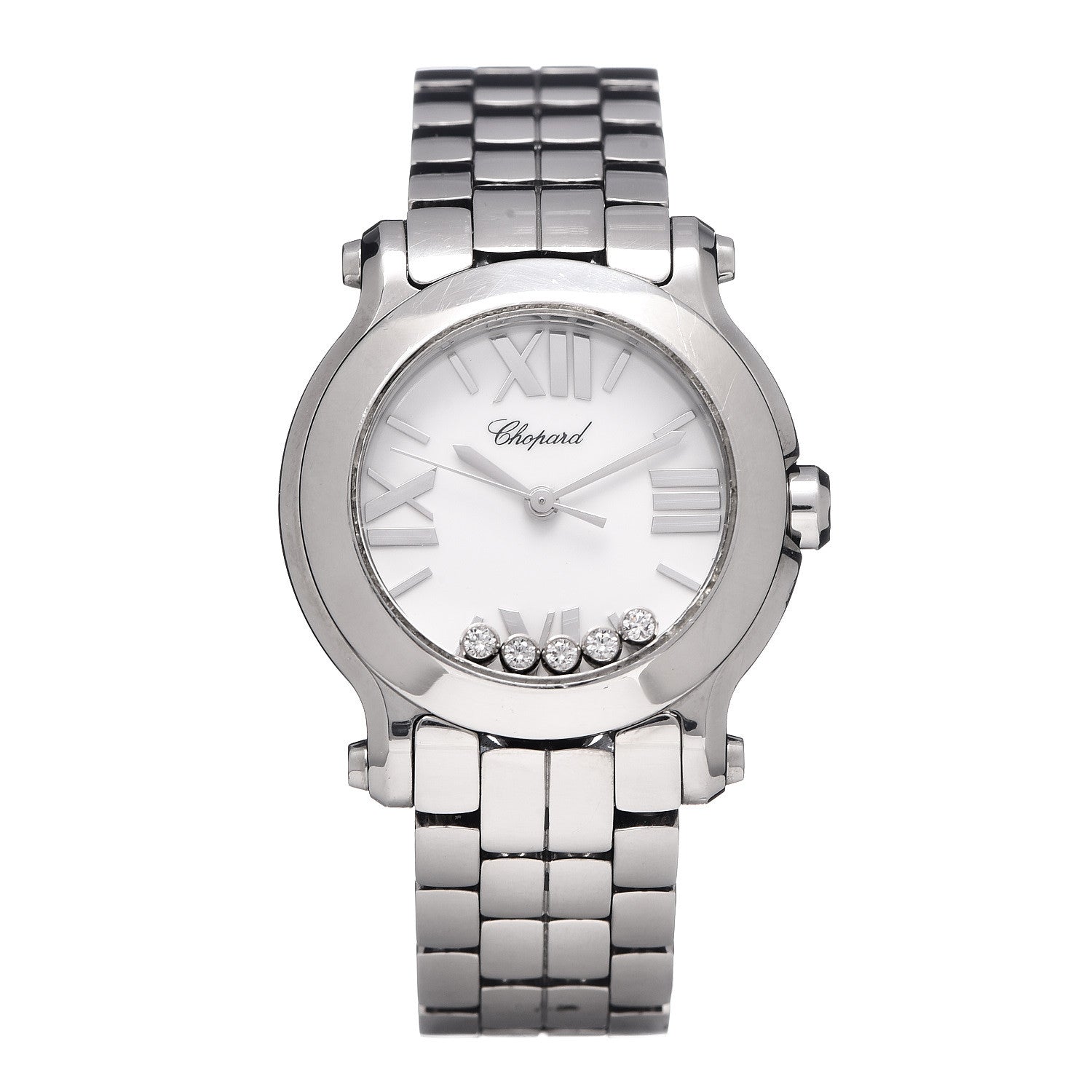 Chopard Stainless Steel 5 Diamond 30mm Happy Sport Quartz Watch 1 of 6