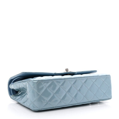 Chanel Patent Calfskin Quilted Medium Double Flap Turquoise 4 of 14
