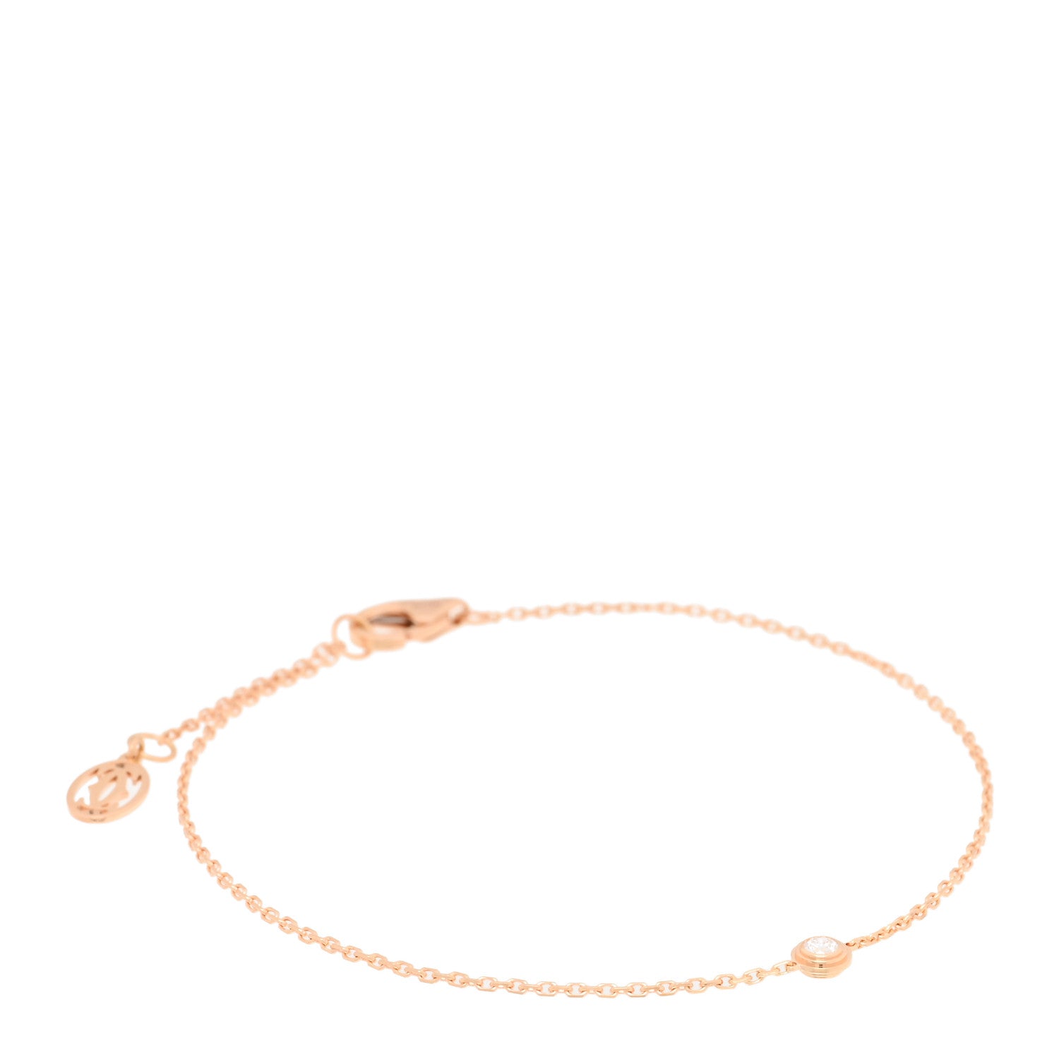 Cartier 18K Pink Gold Diamond XS D'Amour Bracelet 1 of 4