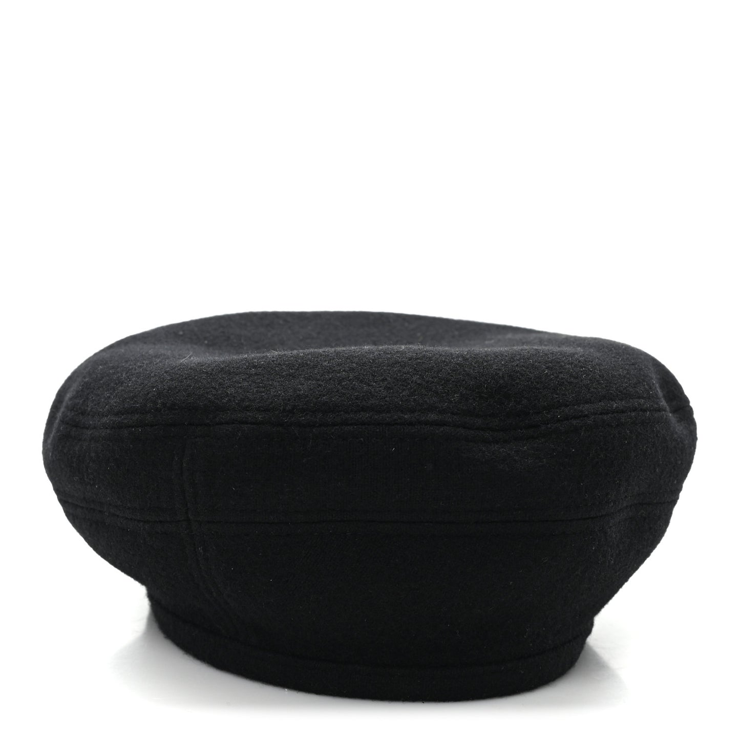 Wool Cashmere Saint Honore Drap Beret 56 Black