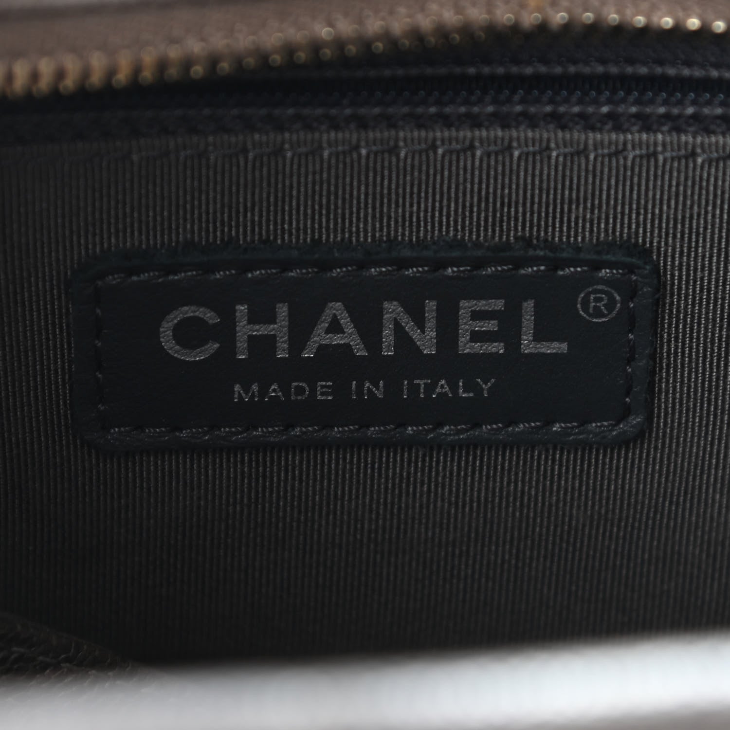 Chanel Metallic Caviar Chevron Quilted Small Gabrielle Hobo Light Silver Gold 6 of 9