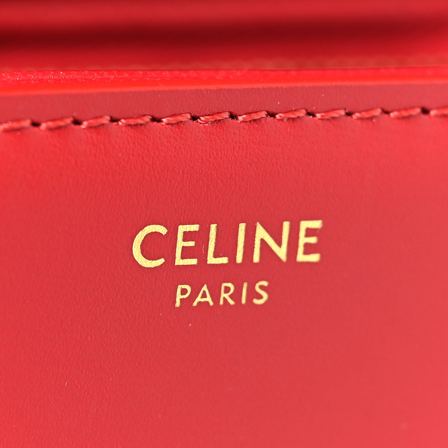 Celine Shiny Calfskin Teen Triomphe Red 6 of 10