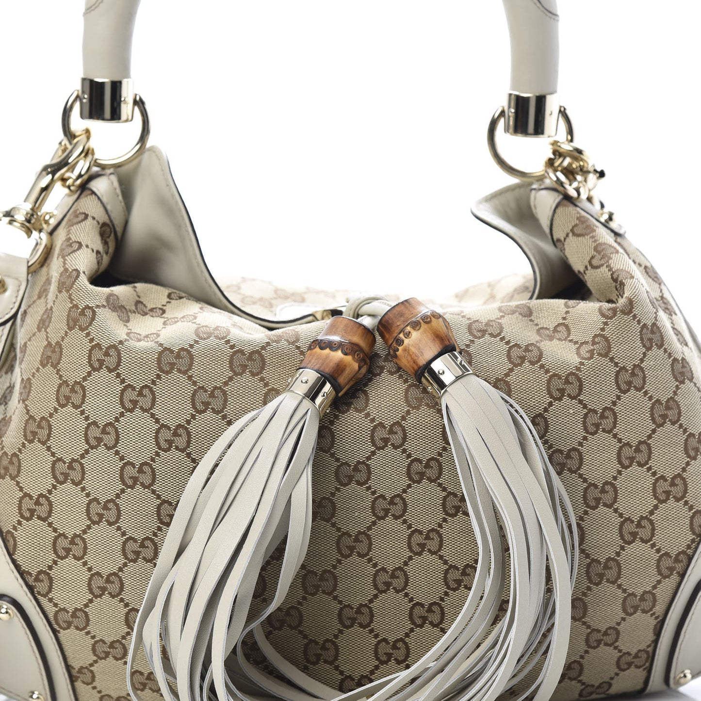 Monogram Medium Indy Top Handle Bag Off White