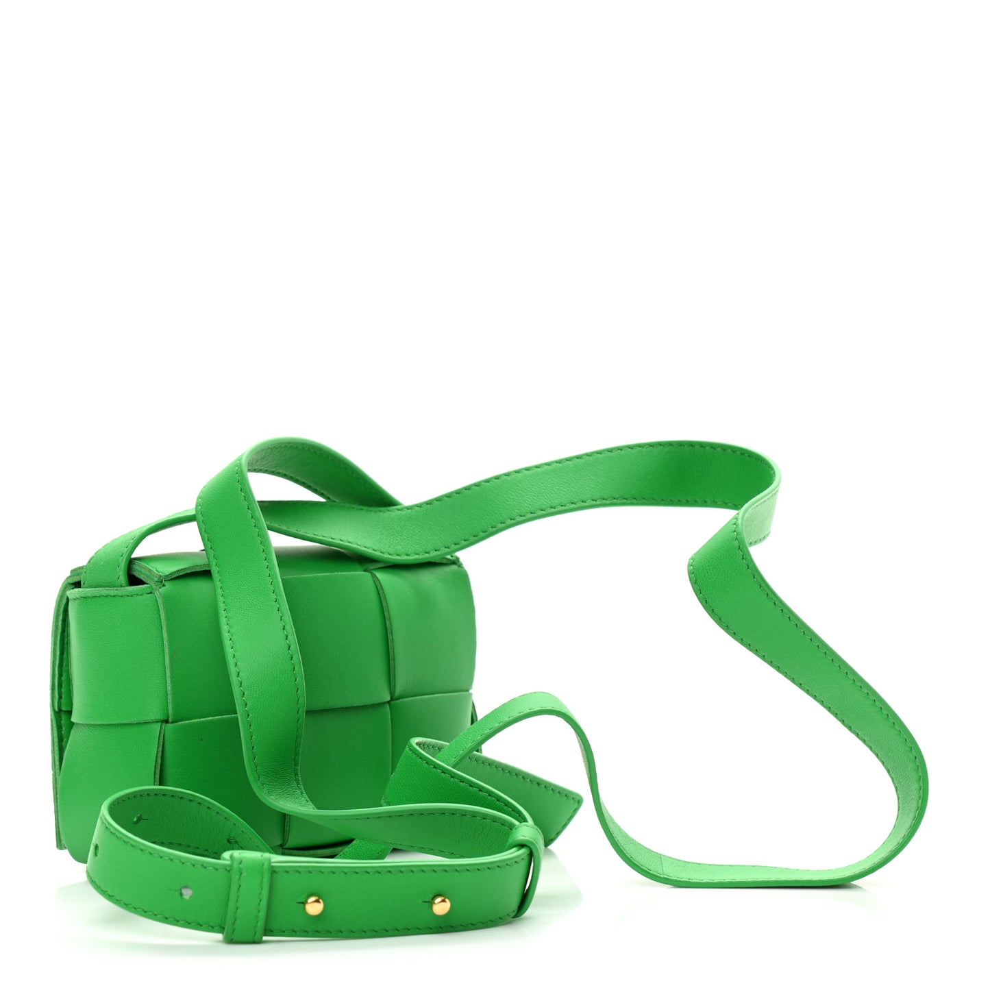 Lambskin Maxi Intrecciato Extra Mini Cassette Crossbody Bag Parakeet