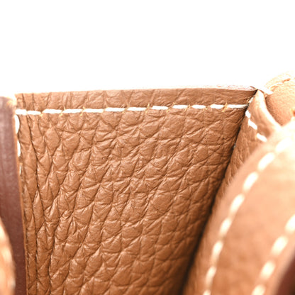 Hermes Taurillon Clemence Halzan 25 Gold 7 of 12