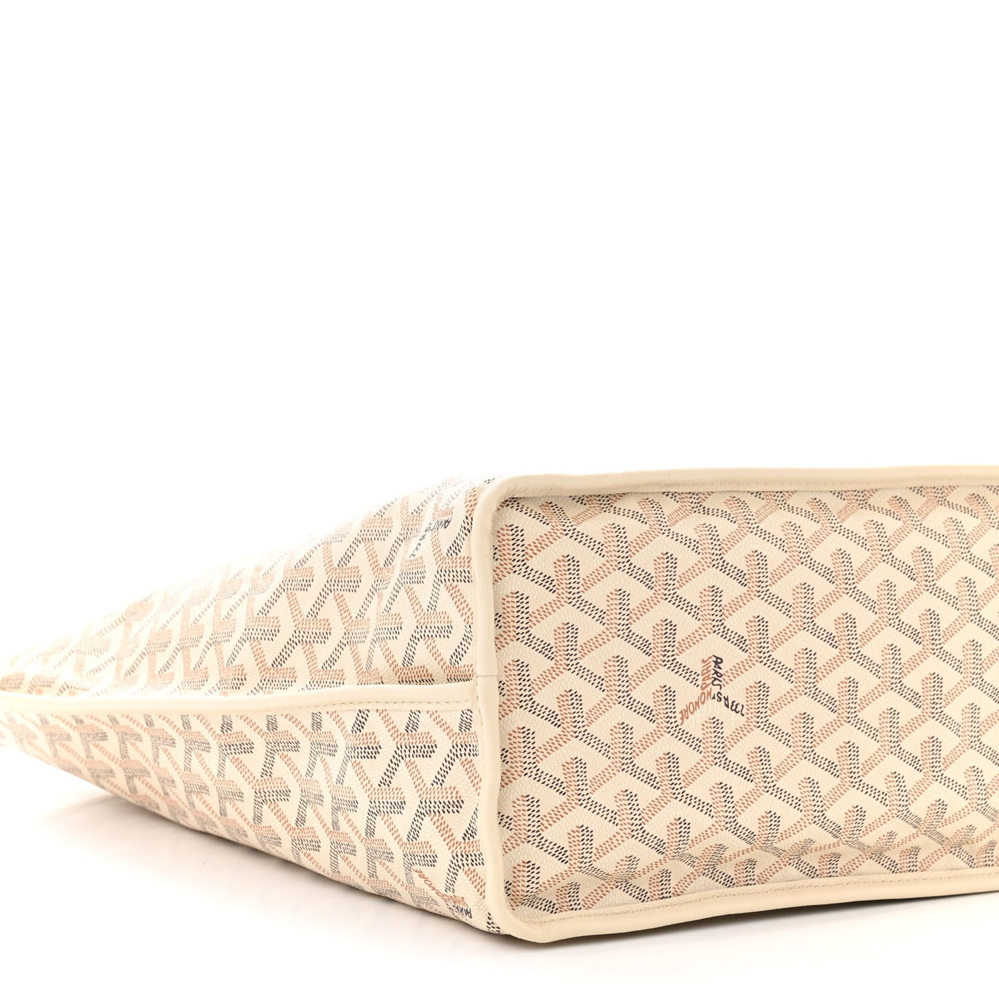 Goyardine Embroidered Seahorse Reversible Anjou PM Sand