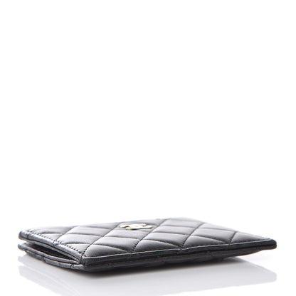 Chanel Lambskin Quilted Zip Card Holder Black 4 of 8