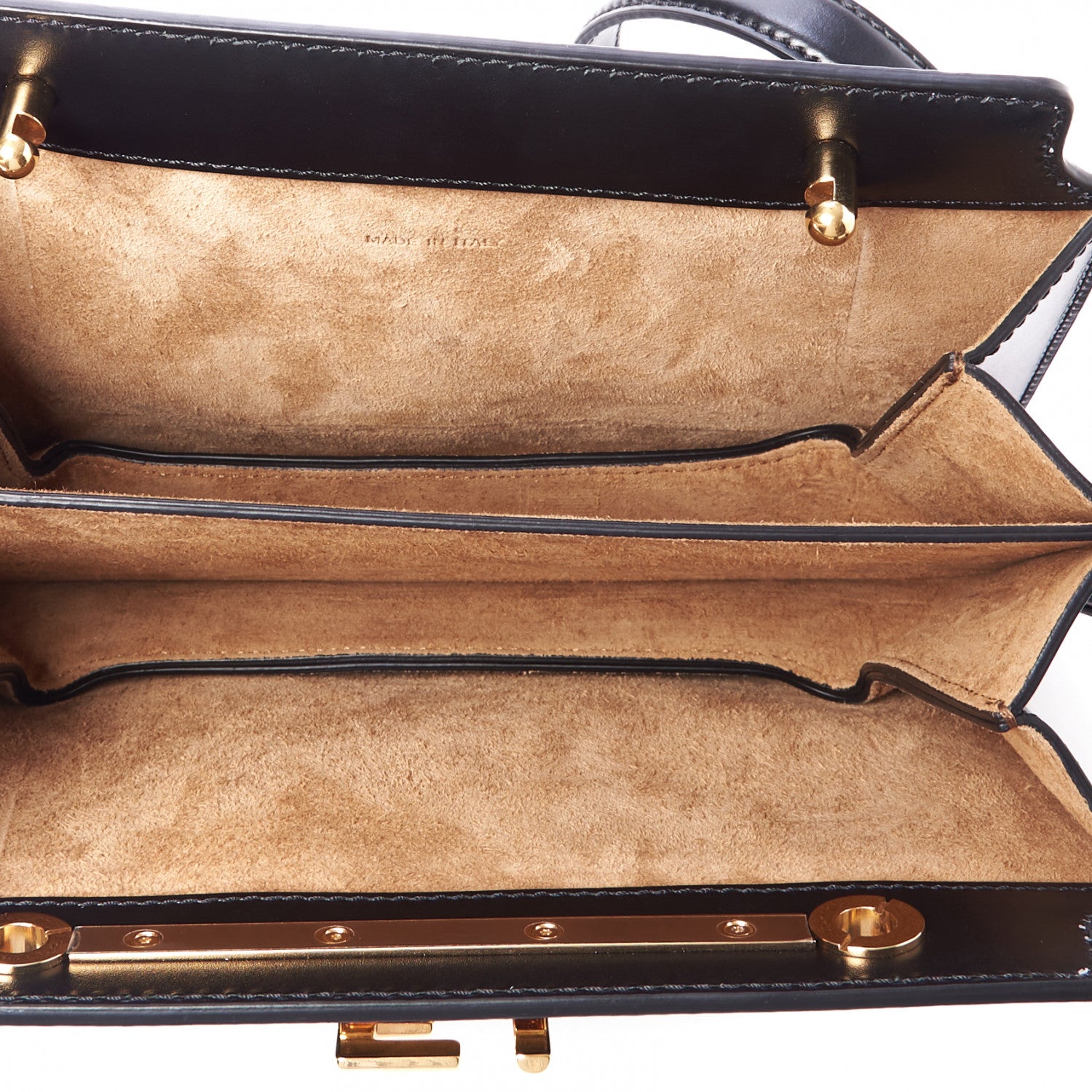 Fendi Vitello King Luxor Fendi Touch Shoulder Bag Black 7 of 10