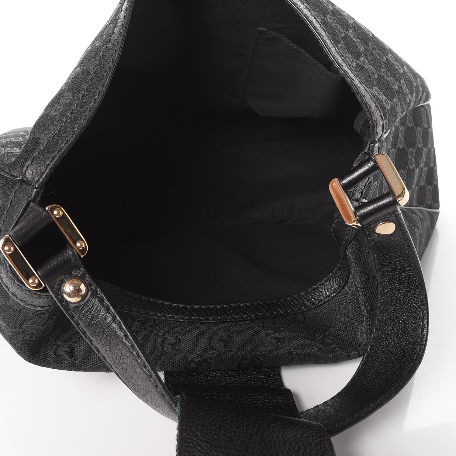 Gucci Monogram Large New Ladies Web Hobo Black 5 of 7