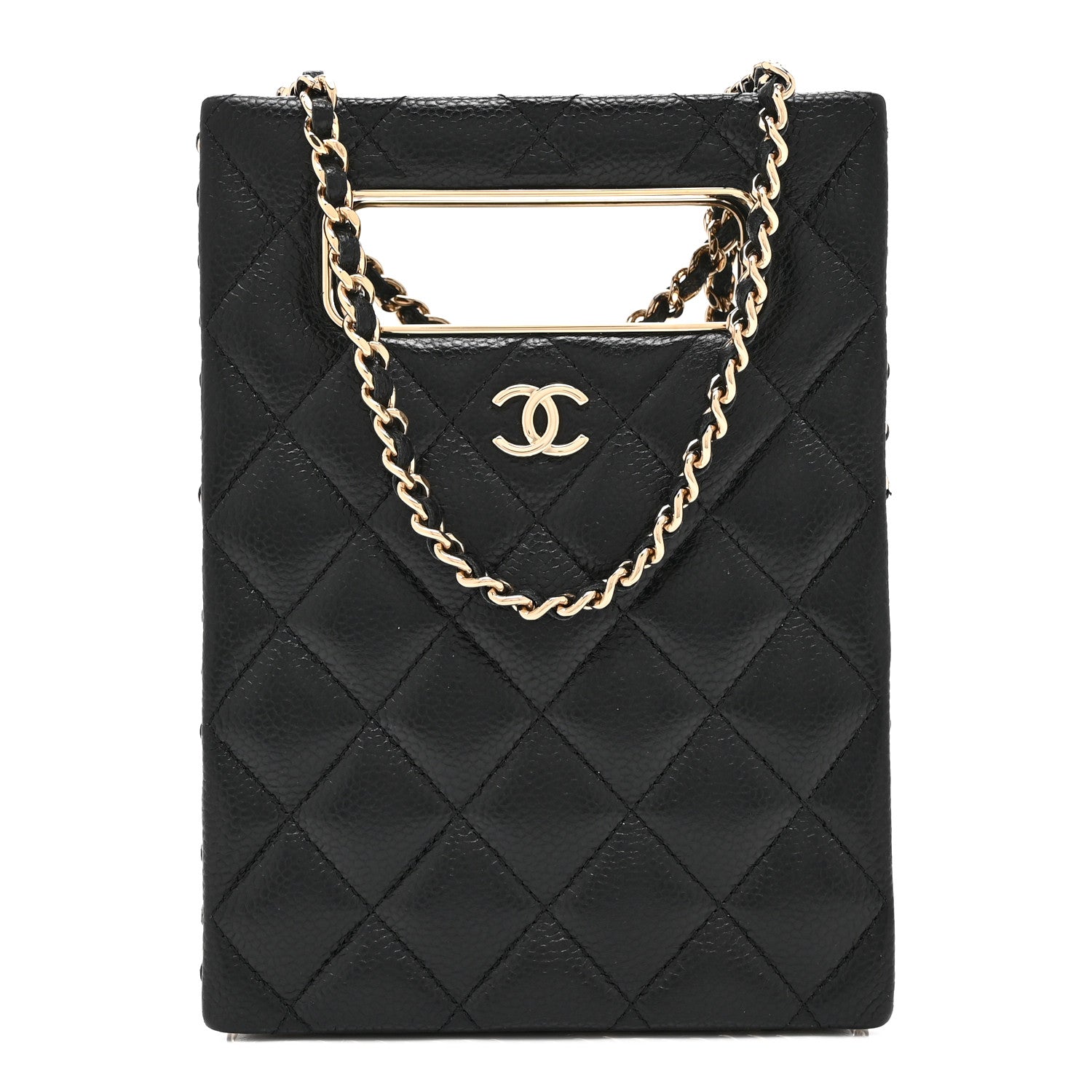 Chanel Caviar Quilted Evening Box Bag Black 1 of 10