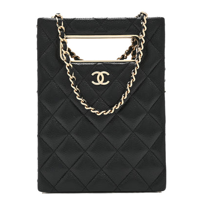Chanel Caviar Quilted Evening Box Bag Black 1 of 10