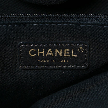 Chanel Mixed Fibers Calfskin Medium Deauville Tote Blue 5 of 11