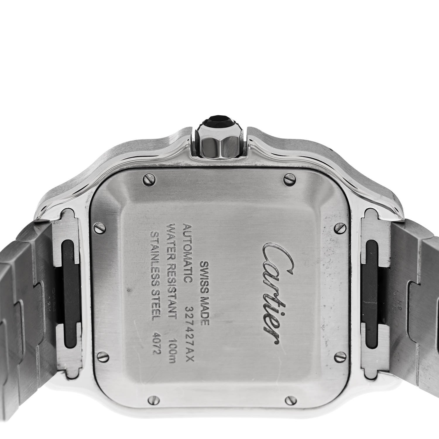 Cartier Stainless Steel 39.8mm Santos De Cartier Automatic Watch Black 4 of 5
