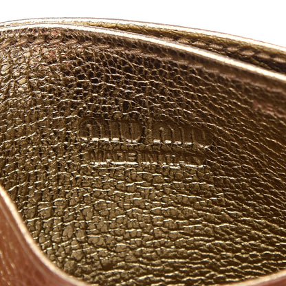 Miu Miu Metallic Goatskin Madras Pop Patch Card Case Cromo 6 of 8