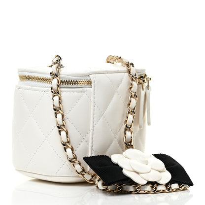 Chanel Lambskin Quilted My Chanel Lady Vanity Case With Chain White 3 of 13