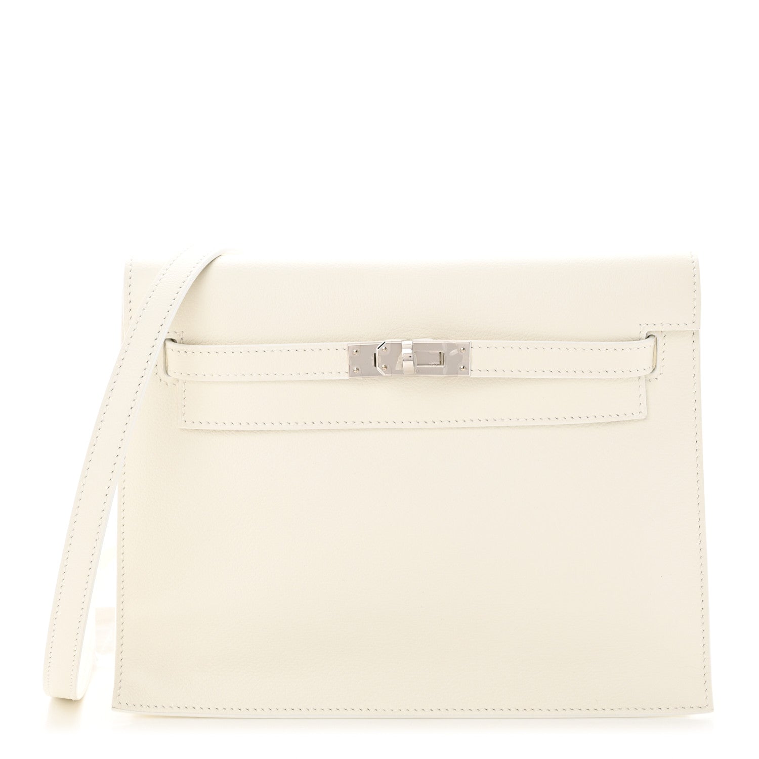 Hermes Evercolor Kelly Danse II Belt Bag White 1 of 11