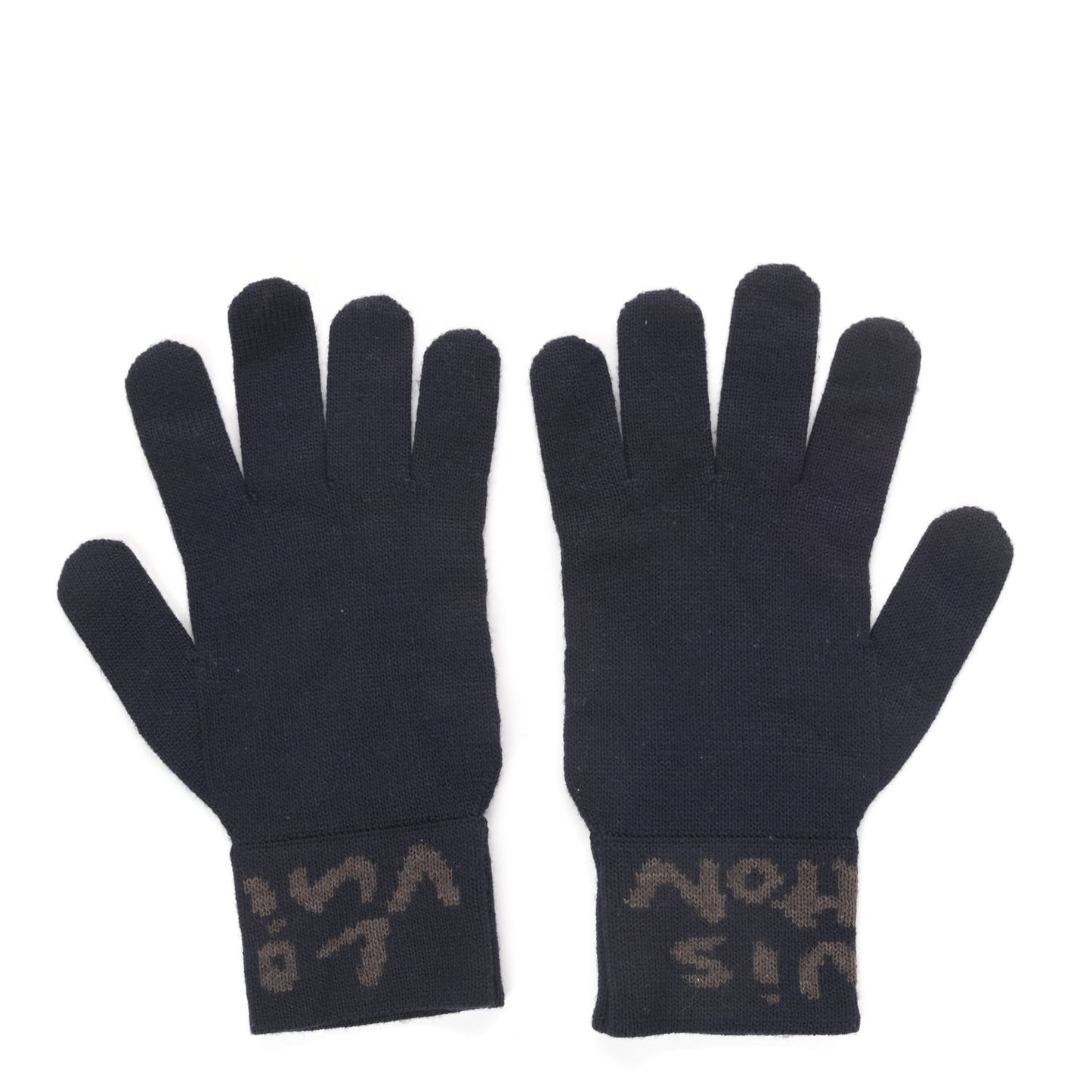 Wool Graffiti Gloves Navy