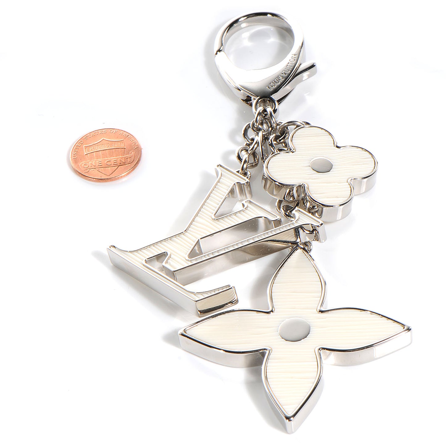 Fleur d Epi Bag Charm Ivory